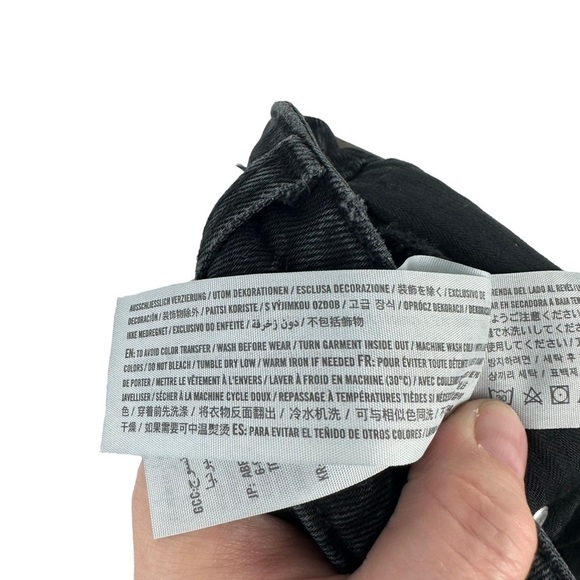 NWT Abercrombie and Fitch Black High Rise Button Fly Dad Jeans Plus Size 22 24 - Picture 12 of 14